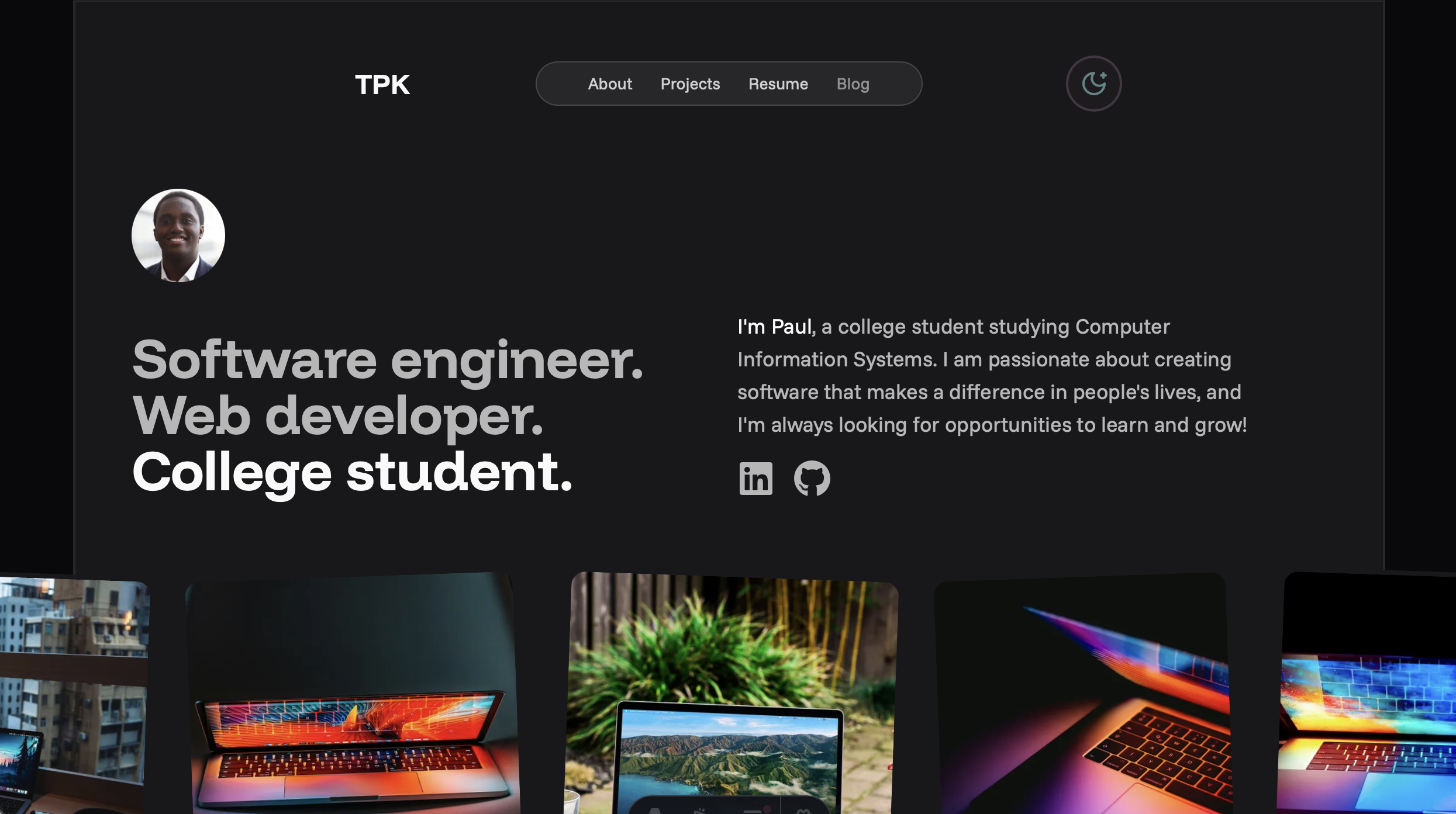 My personal portfolio website